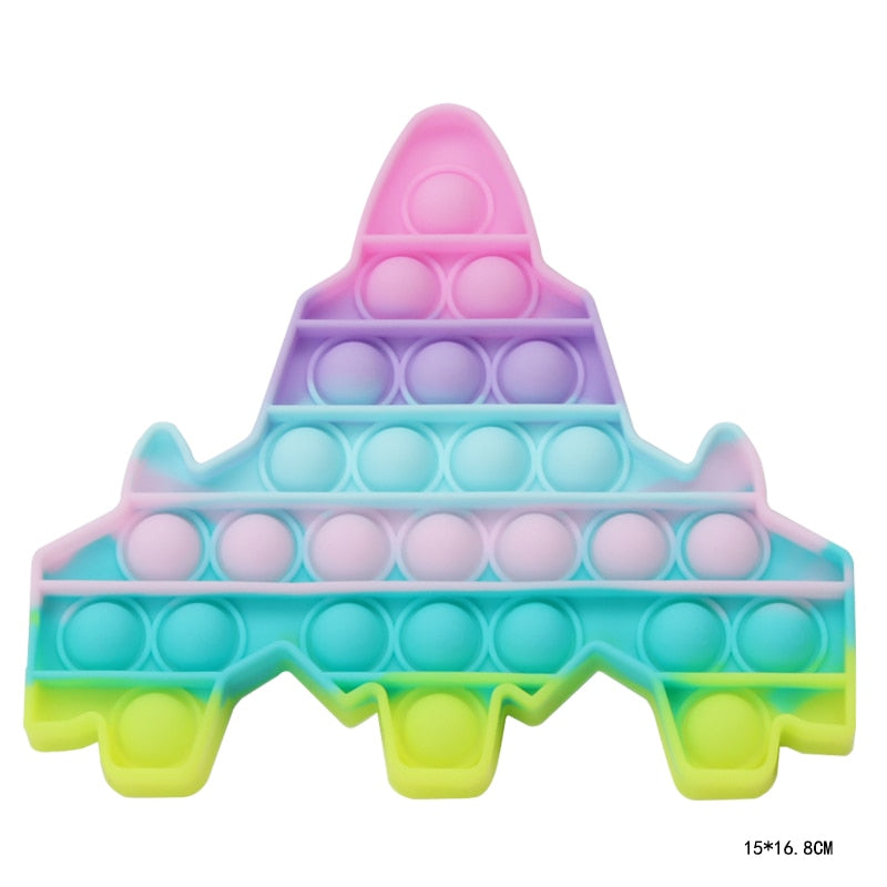 Glow Fluorescence Push Bubble Fidget Toys Adult Stress Relief Toy Antistress Soft Squishy Gift Anti Stress Box simple dimple toy.