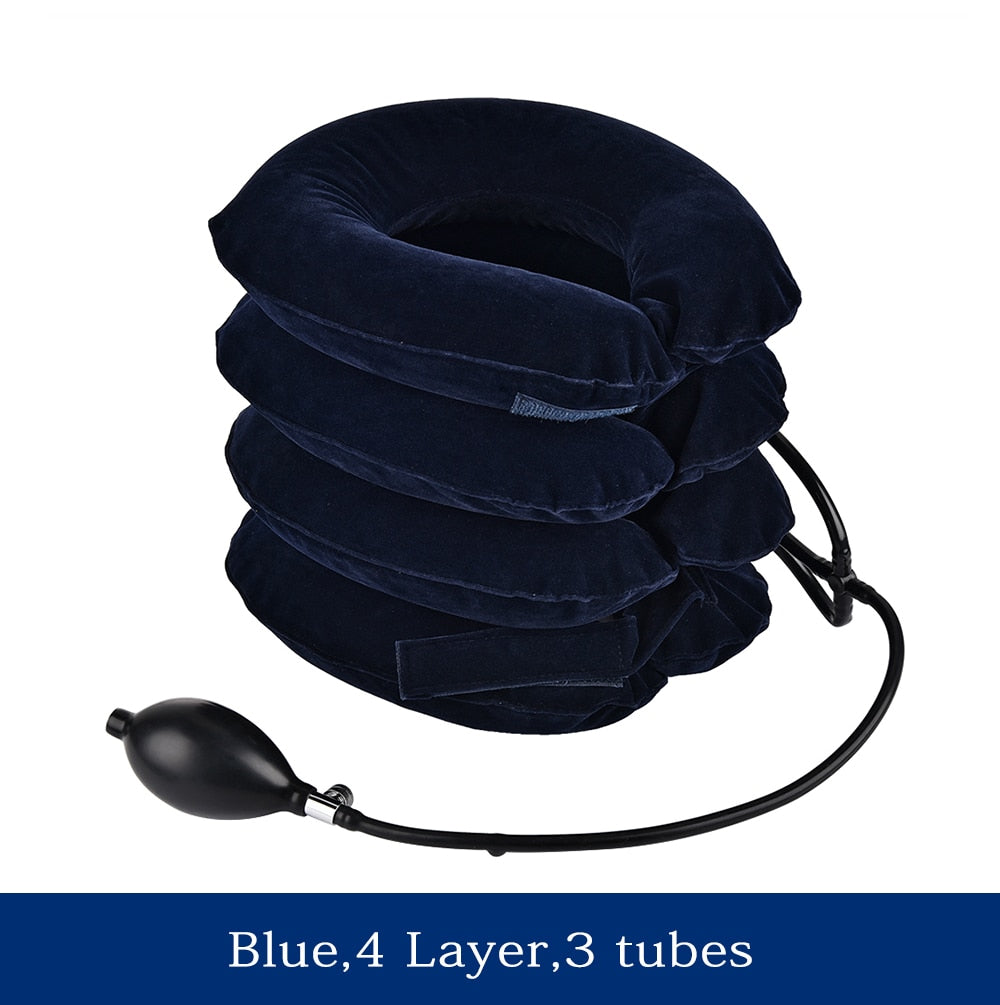 Neck Stretcher Air Cervical Traction 1 Tube House Medical Devices Orthopedic Pillow Collar Pain Relief Blue Brown Tractor.