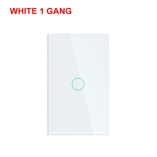 Smart Wifi Touch Switch No Neutral Wire Required Smart Home 1/2/3 Gang Light Switch 220V Support Alexa Tuya App 433RF Remote.