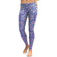 NADANBAO The OM Symbol Mandala Leggings For Women Workout Mid Waist Leggins Ankle Pants Slim Fitness Elasticity Legins