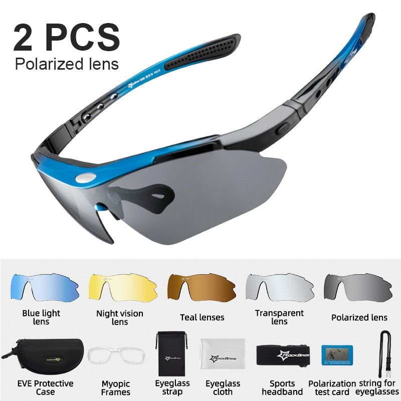 ROCKBROS Polarized Cycling Glasses Clear Bike Glasses Eyewear UV400 Outdoor Sport Sunglasses Men Women Cycling Sunglasses.