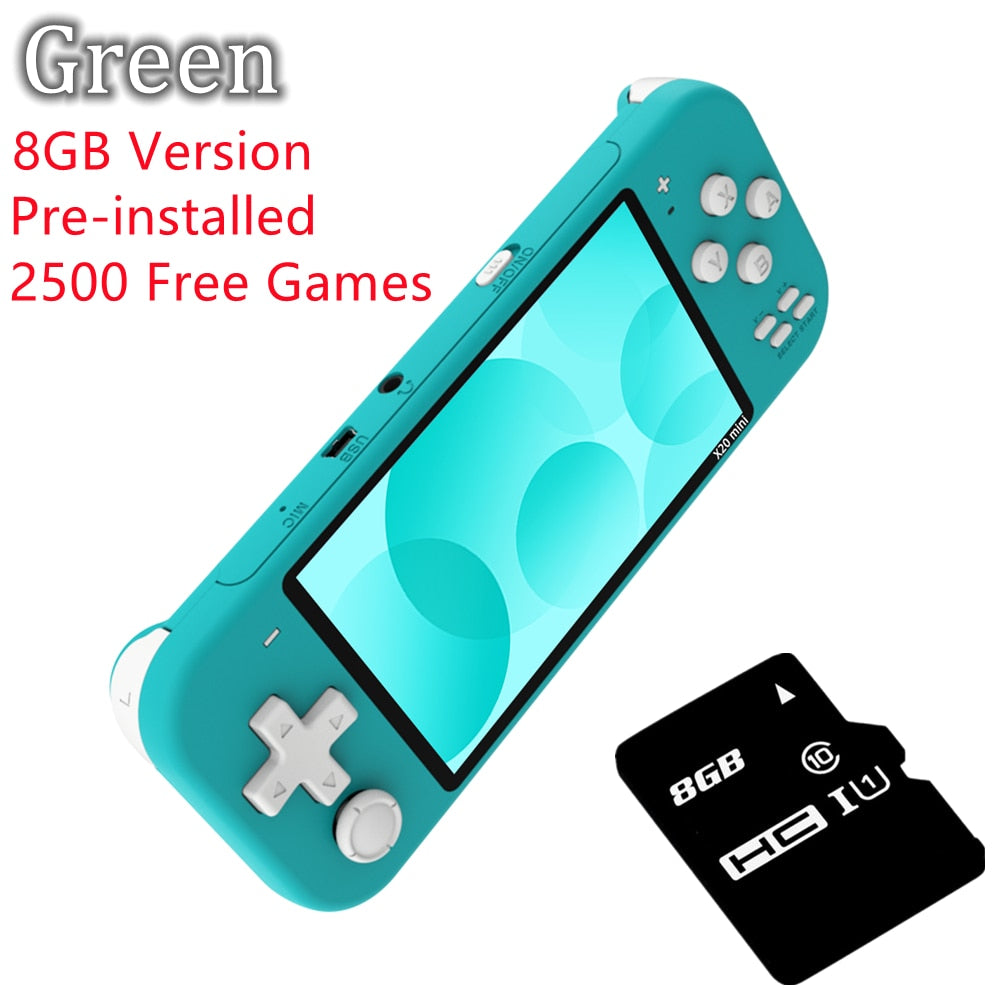 Newest 4.3 inch Handheld Portable Game Console with IPS screen 32GB 8GB 2500 free games for super nintendo dendy nes games child.