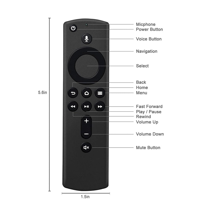 New L5B83H Voice Remote Control Replacement For Amazon Fire Tv Stick 4K Fire TV Stick With Alexa Voice Remote.