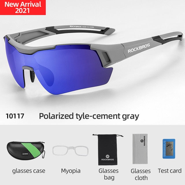 ROCKBROS Polarized Cycling Glasses Clear Bike Glasses Eyewear UV400 Outdoor Sport Sunglasses Men Women Cycling Sunglasses.
