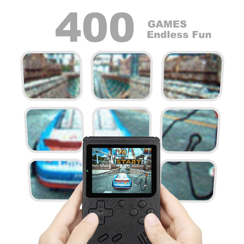 Retro Portable Mini Handheld Video Game Console 8-Bit 3.0 Inch Color LCD Kids Color Game Player Built-in 400 games.