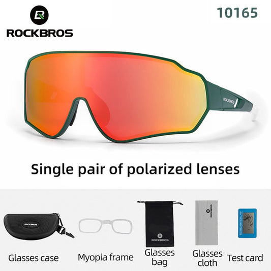 ROCKBROS Polarized Cycling Glasses Clear Bike Glasses Eyewear UV400 Outdoor Sport Sunglasses Men Women Cycling Sunglasses.