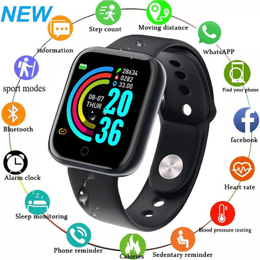 D20 Pro Bluetooth Smart Watch Men Women Y68 Blood Pressure Heart Rate Monitor Sport Smartwatch Fitness Tracker For Xiaomi Huawei.