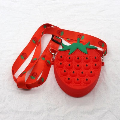 New Cute Unicorn Pop Dimple Messenger Bag Fidget Toy Push Anti Stress Children Toy Popites Keychain Wallet Girl Crossbody Pack.