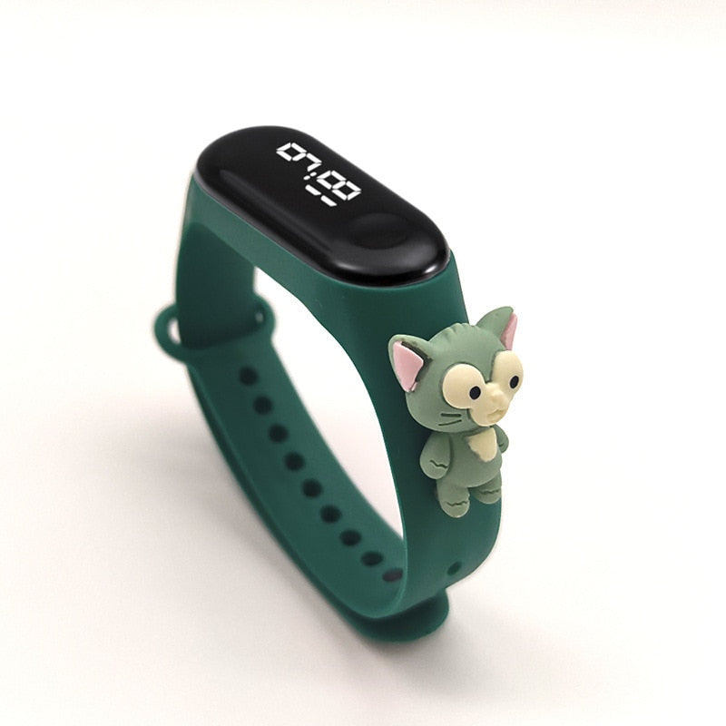 Disney Mickey Minnie LED Touch Watch Pooh Bear Bracelet Watch Student Children Sports Cartoon Electronic Watch Birthday Gifts.