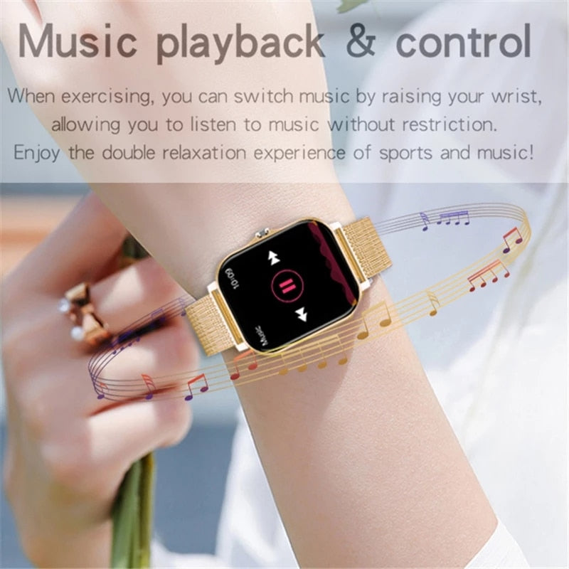 2021 New Women Smart watch Men 1.69" Color Screen Full touch Fitness Tracker Men Call Smart Clock Ladies For Android IOS+BOX.