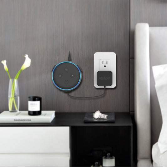 Alexa Speaker Wall Mount Holder for Amazon Echo Dot 3rd Generation Smart Home Speakers Built-in Cable Management.