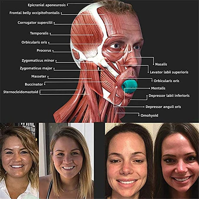 30-50Lbs New Food Grade Silicone Jawline Fitness Ball Face Jaw Trainer Facial Bite Muscle Chew Device Neck Mandibular Exerciser.
