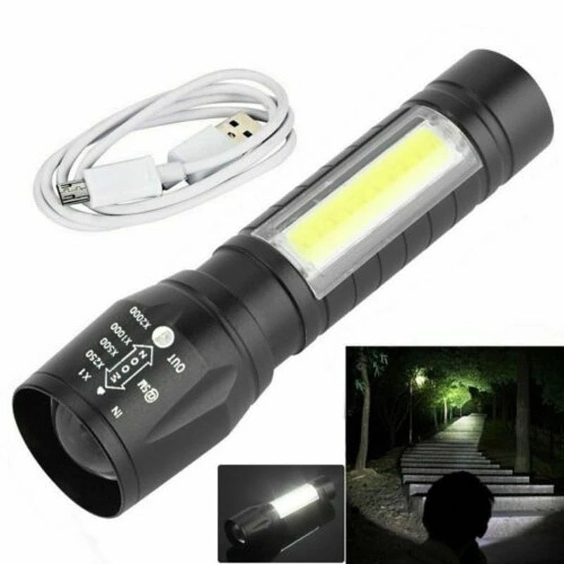 Flashlight Strong Light Rechargeable Zoom Giant Bright Xenon Special Forces Home Outdoor Portable Led Luminous Flashlight.