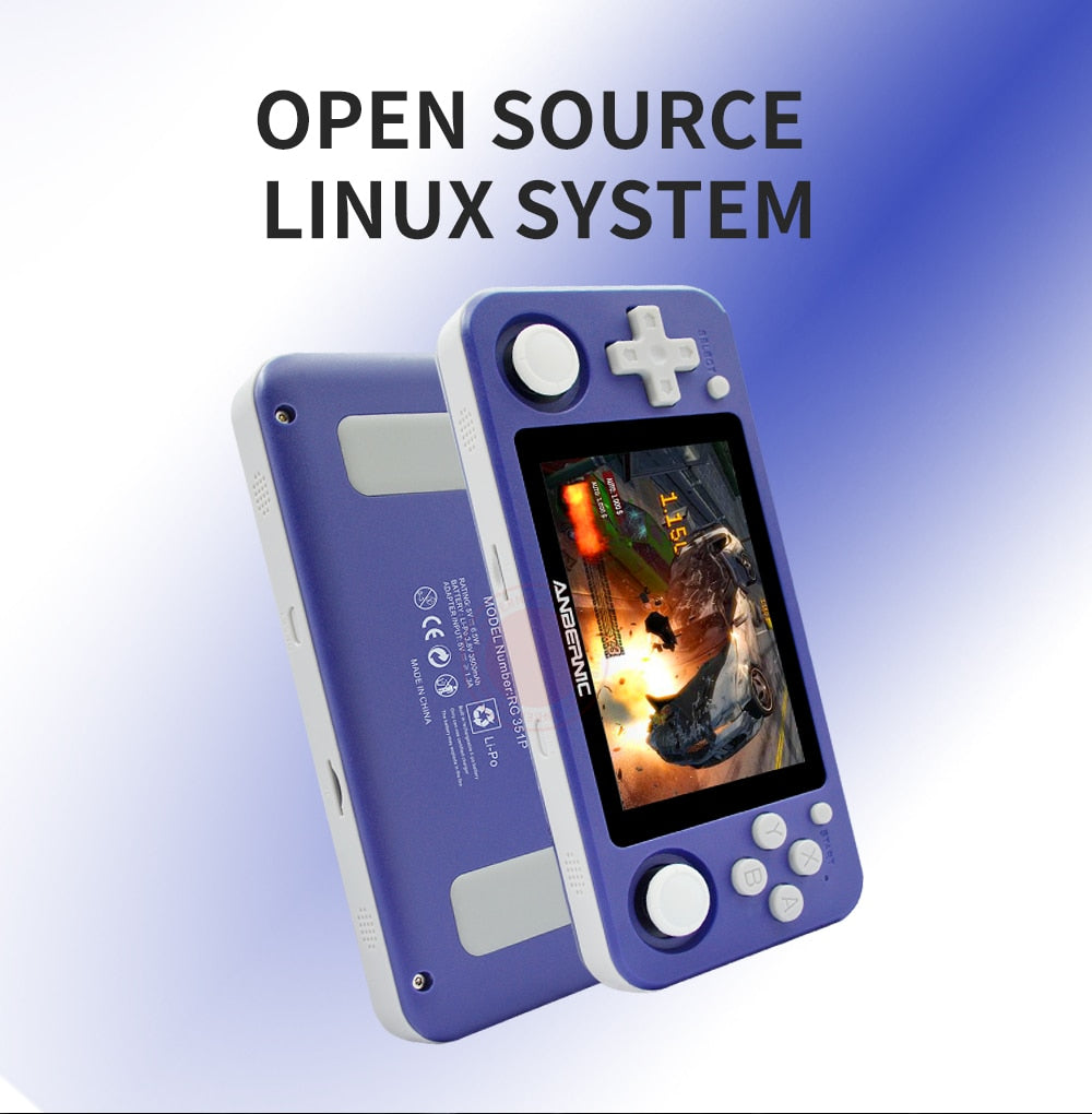 RG351P ANBERNIC Retro Game PS1 RK3326 64G Open Source System 3.5 inch IPS Screen Portable Handheld Game Console RG351gift 2400.