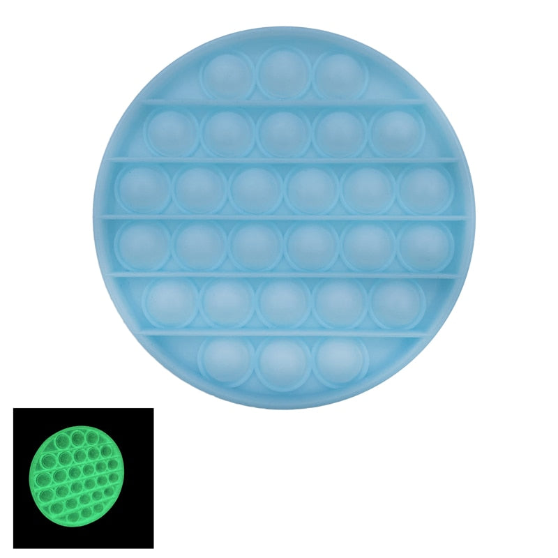 Glow Fluorescence Push Bubble Fidget Toys Adult Stress Relief Toy Antistress Soft Squishy Gift Anti Stress Box simple dimple toy.