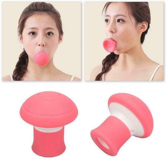 1pc Pink Face Lift Exerciser Facial Skin Slimming Firming V Shape Exerciser Beauty Face Chin Skin Lifting Mouth Exercise Tools.