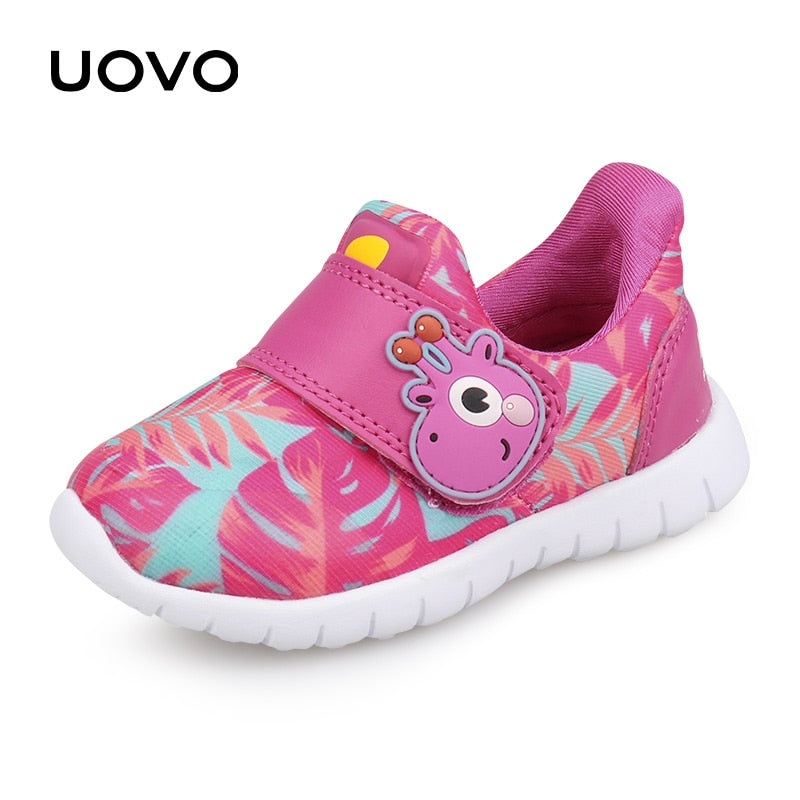 UOVO Baby Toddler Casual Shoes Boys Girls Spring Breathable Little Kids Footwear Hook-And-Loop Size #22-30