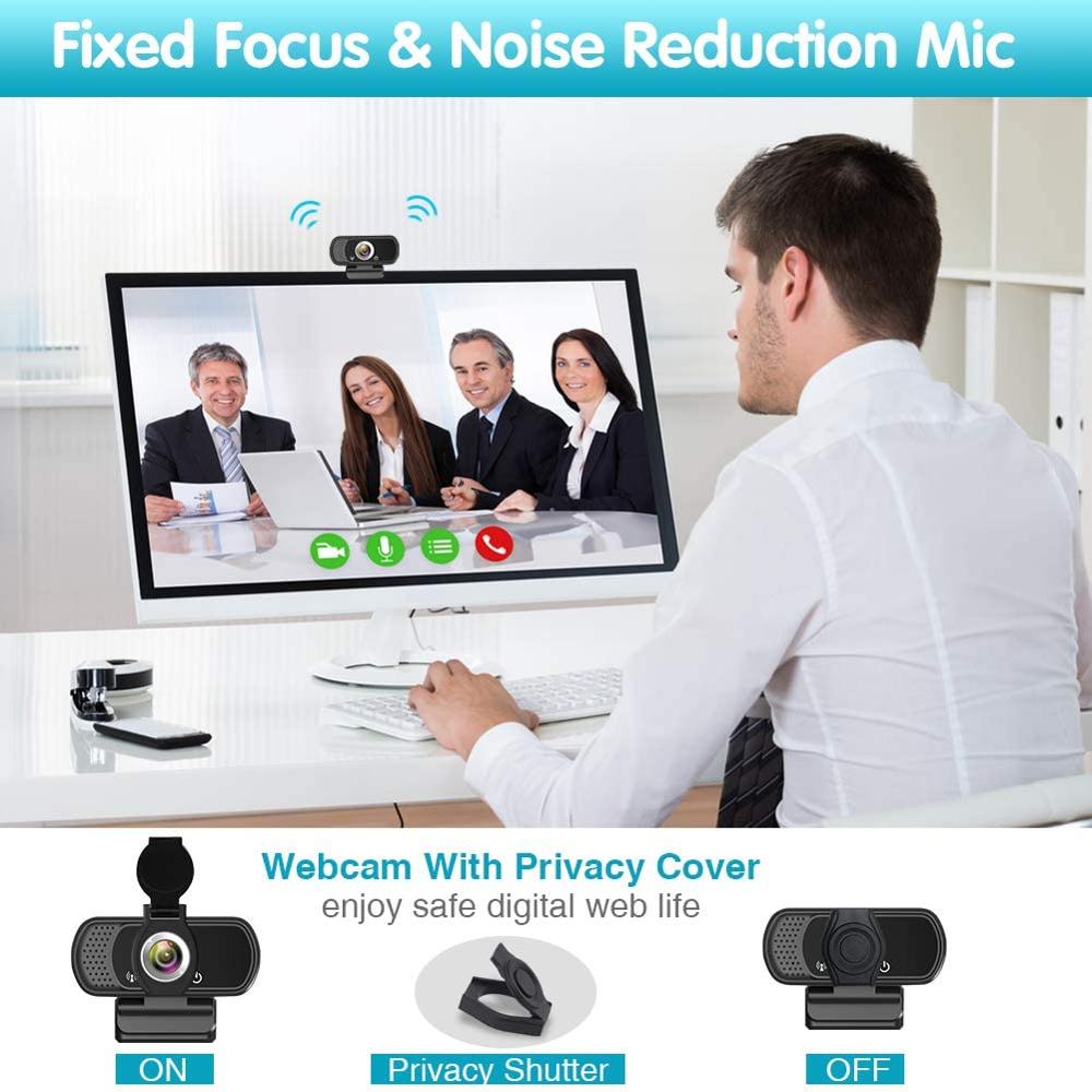 Webcam 1080P Full HD PC Camera Web adadasdad with Microphone for PC Computer and Laptop