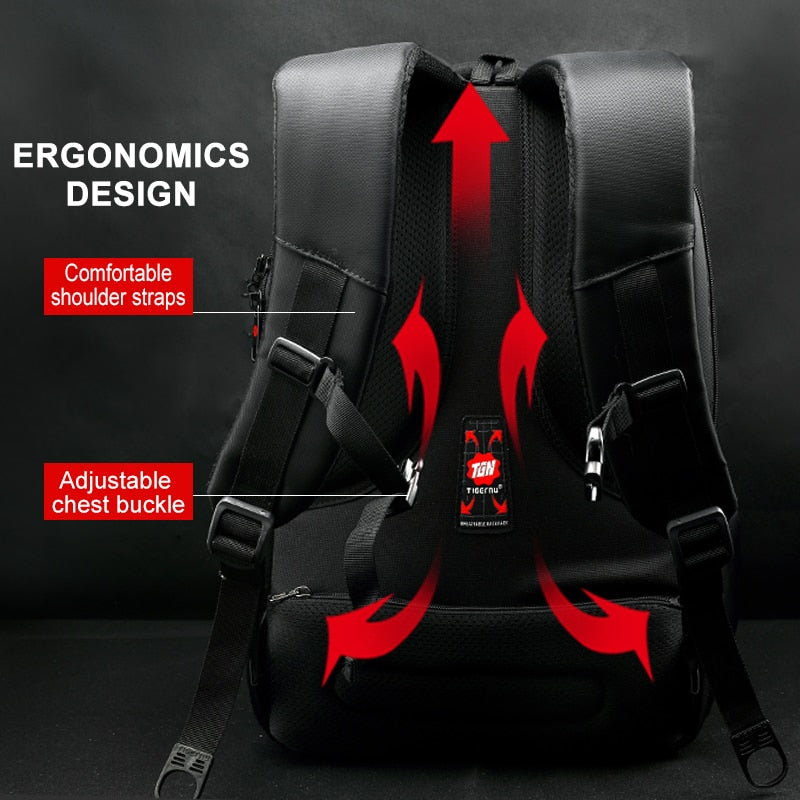Tigernu Splashproof 15.6inch Laptop Backpack NO Key TSA Anti Theft Men Backpack Travel Teenage Backpack bag male bagpack mochila.