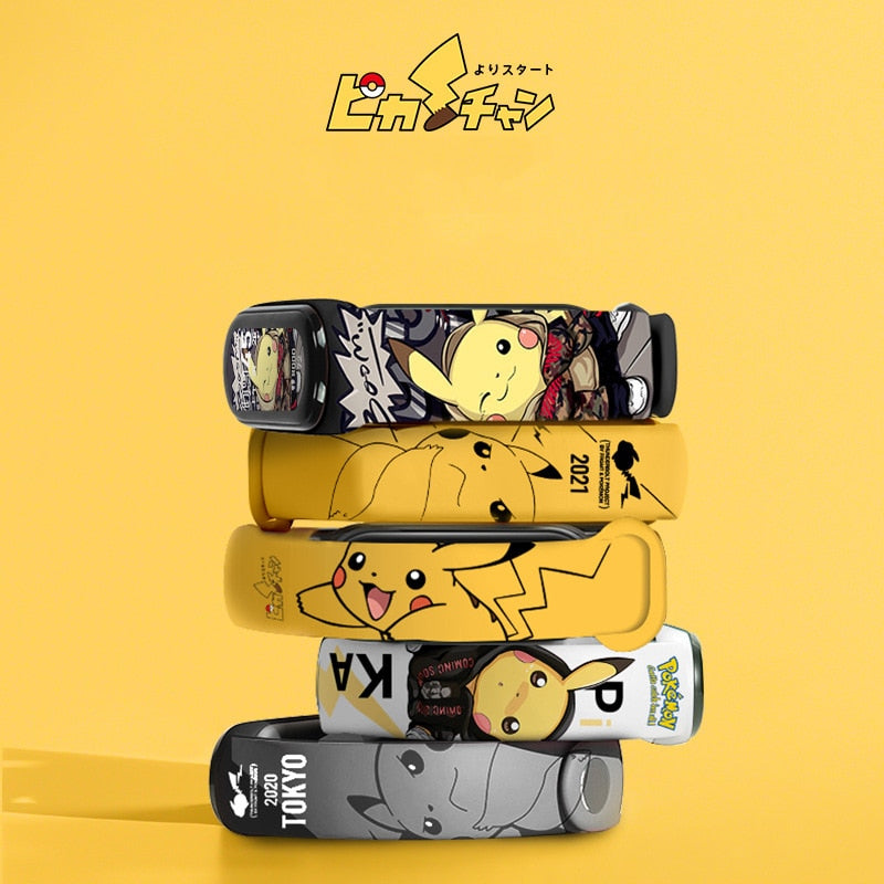 New Pokemon Electronic Watch Pikachu Cartoon Digital Electronic Waterproof LED Bracelet Wristband Kids Toy Christmas Gift Clock.