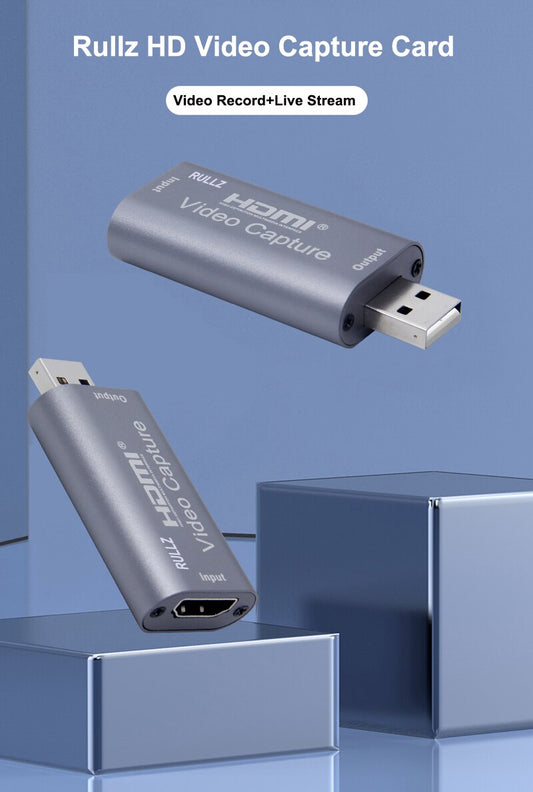 4K HDMI To USB 2.0 1080P Video Capture Card Audio Video Grabber for PS4 Game DVD HD Camera Recording Device & PC Live Streaming.