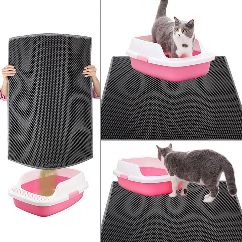 Pet Cat Litter Mat Cat Toilet EVA Double Layer Waterproof Non-slip House Washable Cat Bowls blanket Cats Bed Clean Accessories