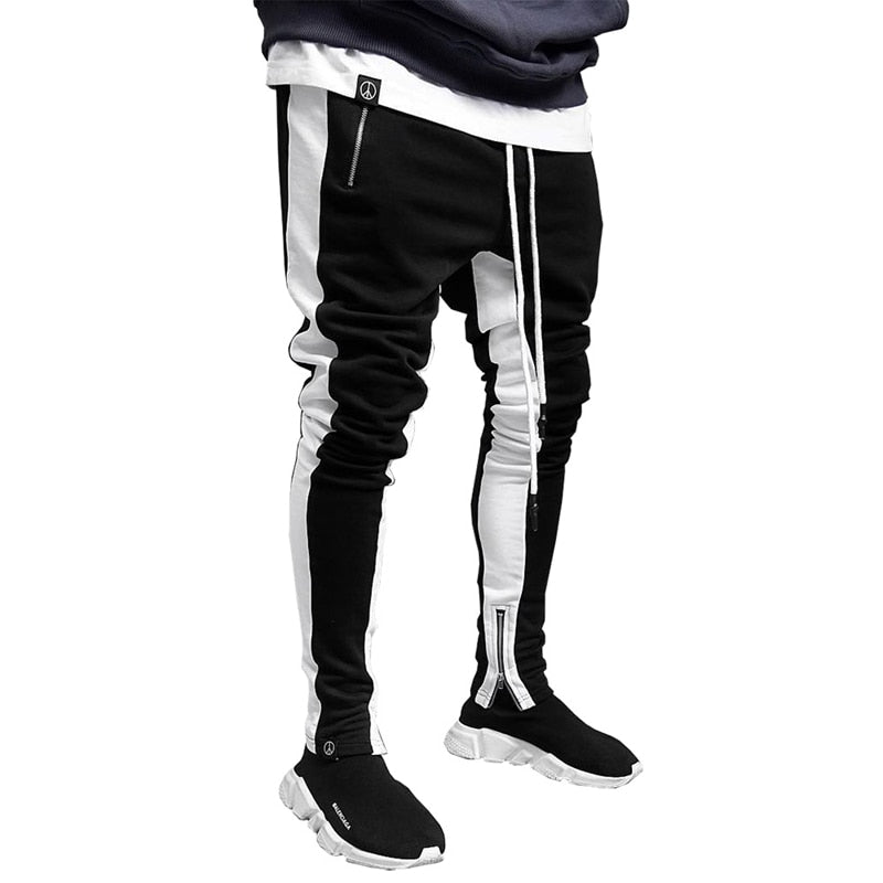 Jogging Pants Men Running Pants With Zipper Sports Fitness Tights Gym Jogger Bodybuilding Sweatpants Sport Male Trousers