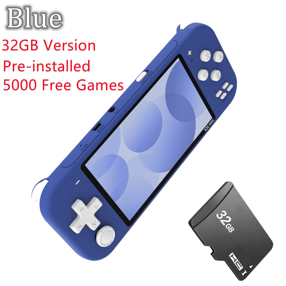 Newest 4.3 inch Handheld Portable Game Console with IPS screen 32GB 8GB 2500 free games for super nintendo dendy nes games child.