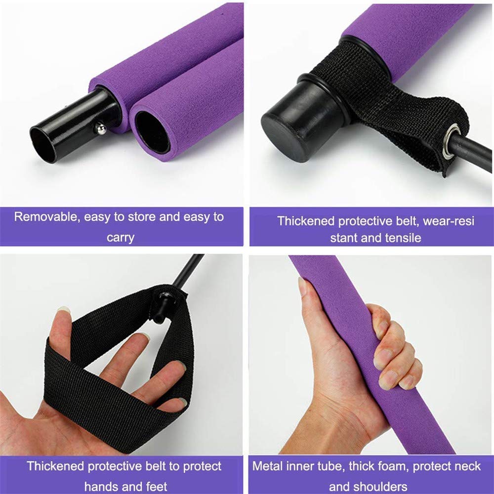 Pilates Bar Stick Yoga Pull Rods Pull Rope Yoga Resistance Band Sport Training Elastic Bands Crossfit Home Gym Fitness Equipment