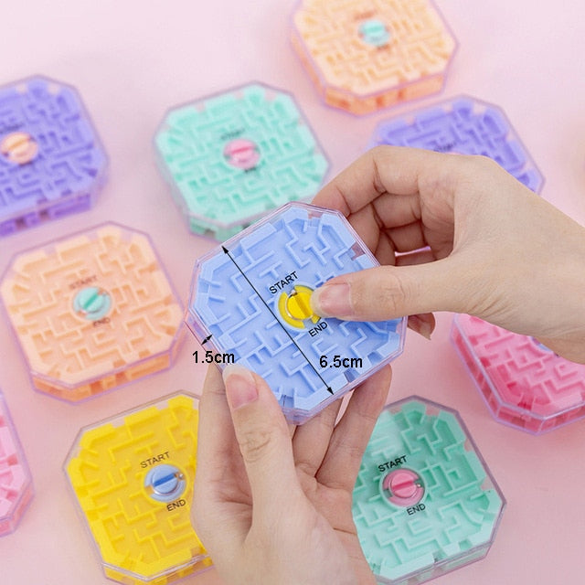 TOBEFU 3D Maze Magic Cube Transparent Six-sided Puzzle Speed Cube Rolling Ball Game Cubos Maze Toys for Children Educational.