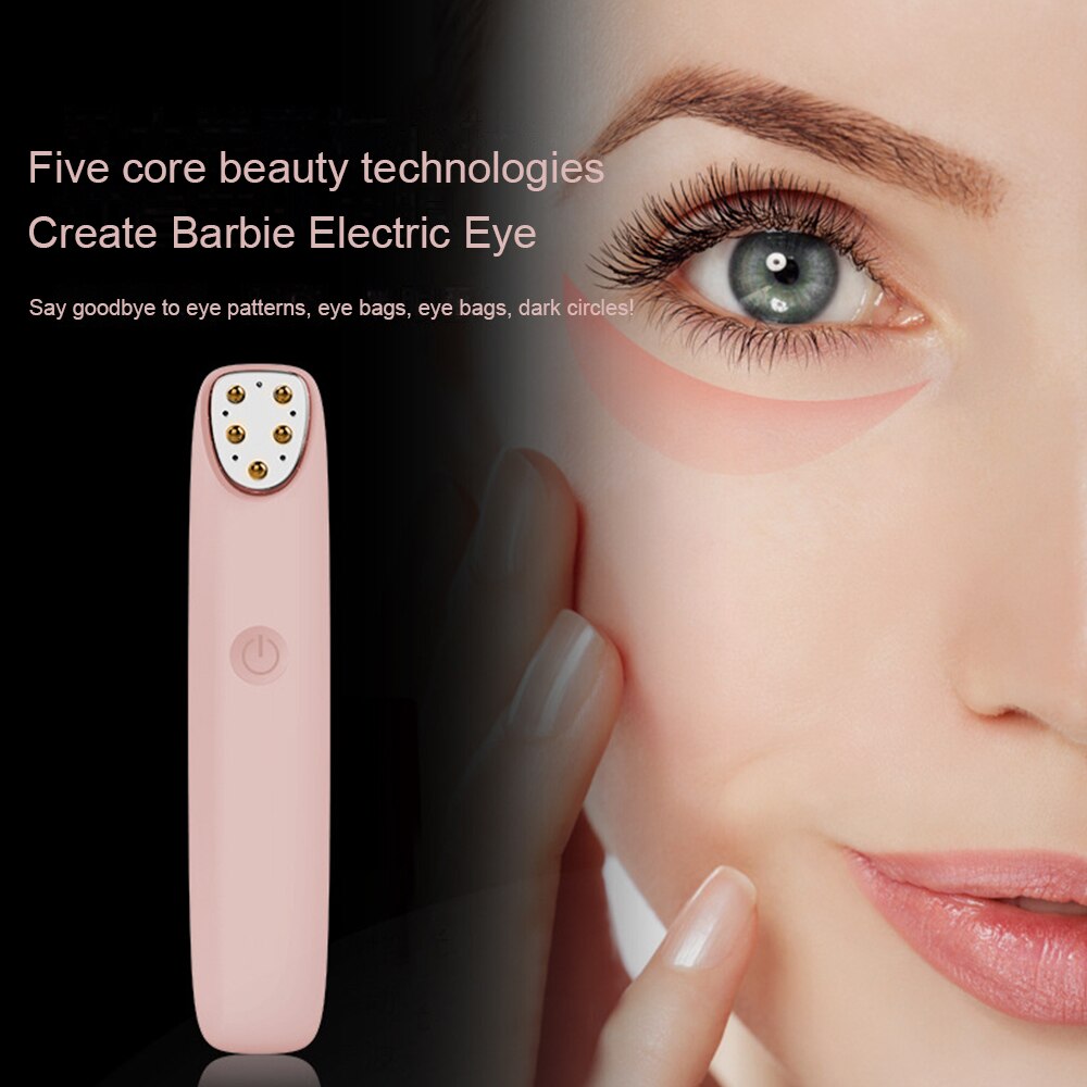RF Radio Frequency Eye Massager Anti-Ageing Wrinkle Massager Portable Electric Device Dark Circle Facials Vibration Massage Pen.