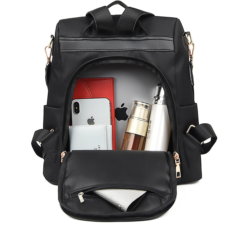 Fashion Anti-theft Backpack Women Oxford Shoulder Bag Large Capacity Female Travel Backpack Light School Bag for Teenage Girls
