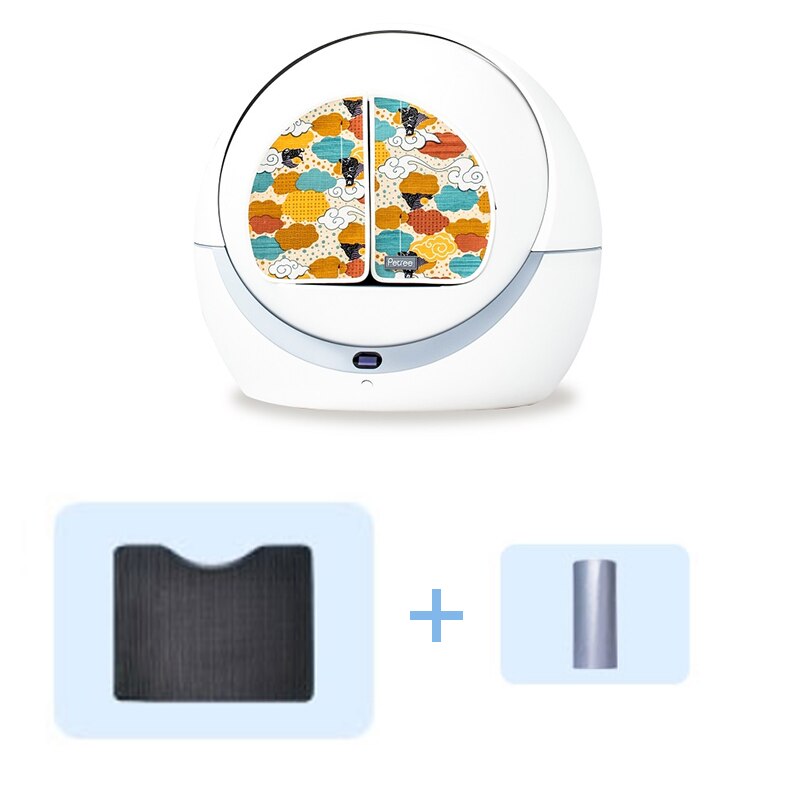 Self-Cleaning Cat Litter Box Cats Sandbox Smart Toilet Rotary Training Detachable Bedpan Cat Sand Mat For Multiple Cats