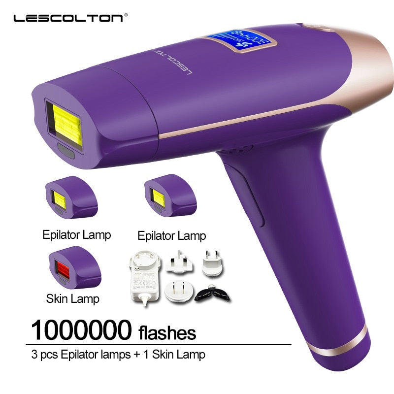 Lescolton 3in1 700000 Pulsed IPL Laser Hair Removal Device Permanent Hair Removal IPL Laser Epilator Armpit Hair Removal Machine.