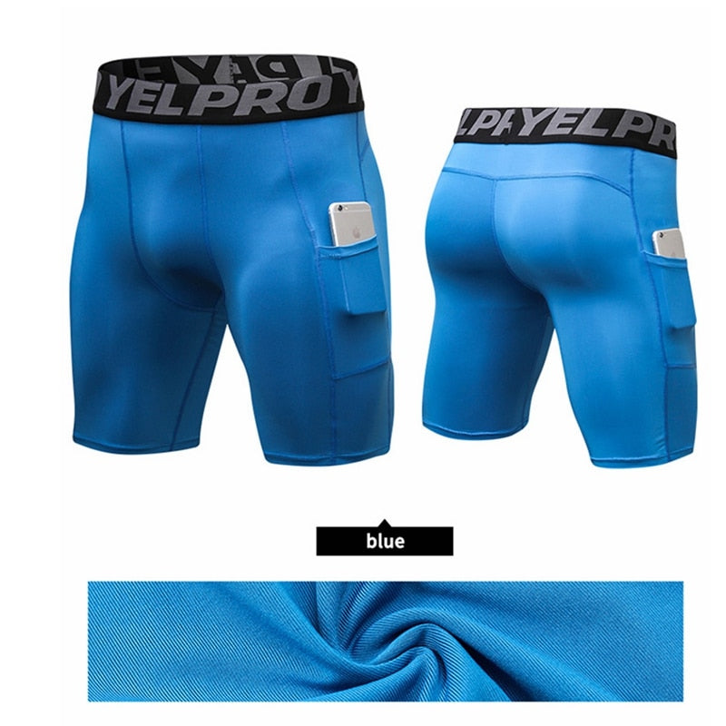 Men's Bodybuilding Quick Dry Compression Shorts Fitness Tight Shorts Sweat Sport Short Trousers Gym Men's Shorts For Running