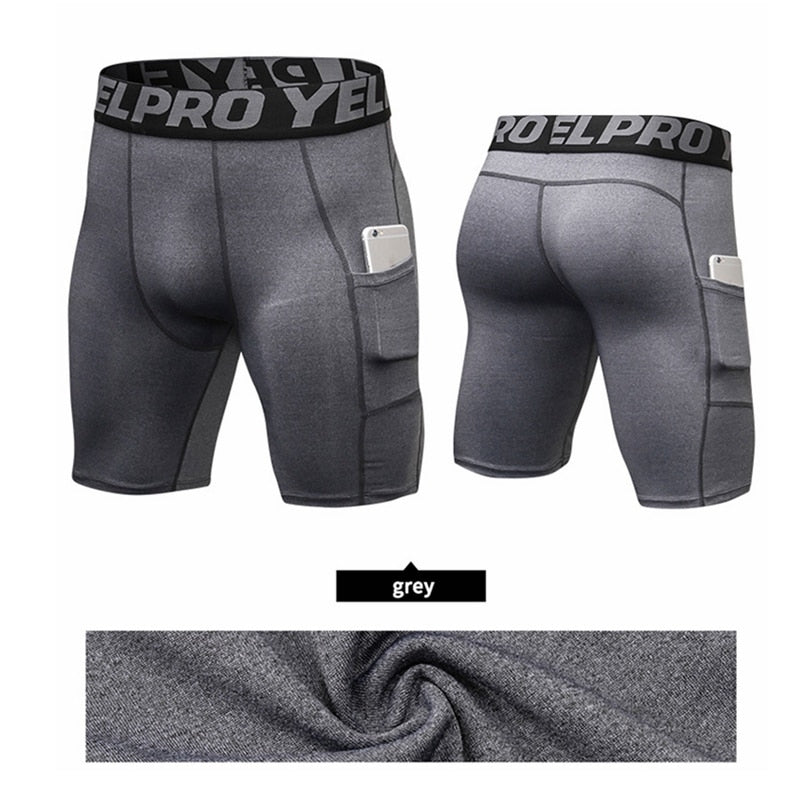 Men's Bodybuilding Quick Dry Compression Shorts Fitness Tight Shorts Sweat Sport Short Trousers Gym Men's Shorts For Running