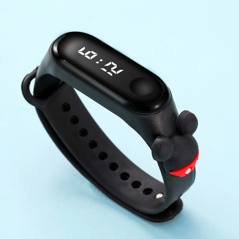 Disney Mickey Minnie LED Touch Watch Pooh Bear Bracelet Watch Student Children Sports Cartoon Electronic Watch Birthday Gifts.