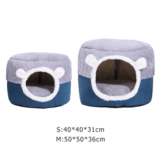 Pet Cat Basket Bed Cat House Warm Cave Kennel for Dog Puppy Home Sleeping Kennel Teddy Comfortable House Cat Bed