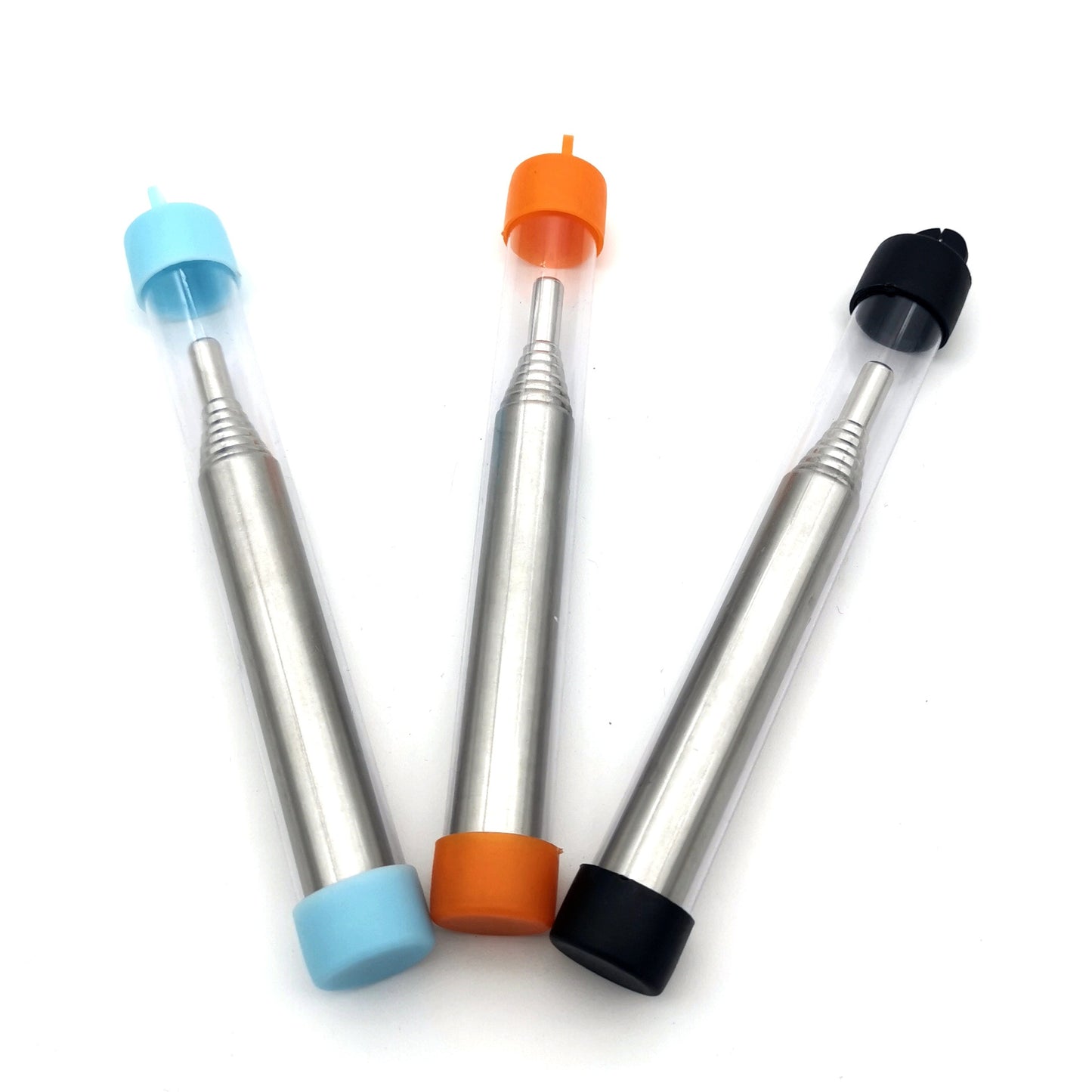 New outdoor blowing torch adjustable camping torch pocket bellow survival tool stainless steel collapsible blowing fire stick.