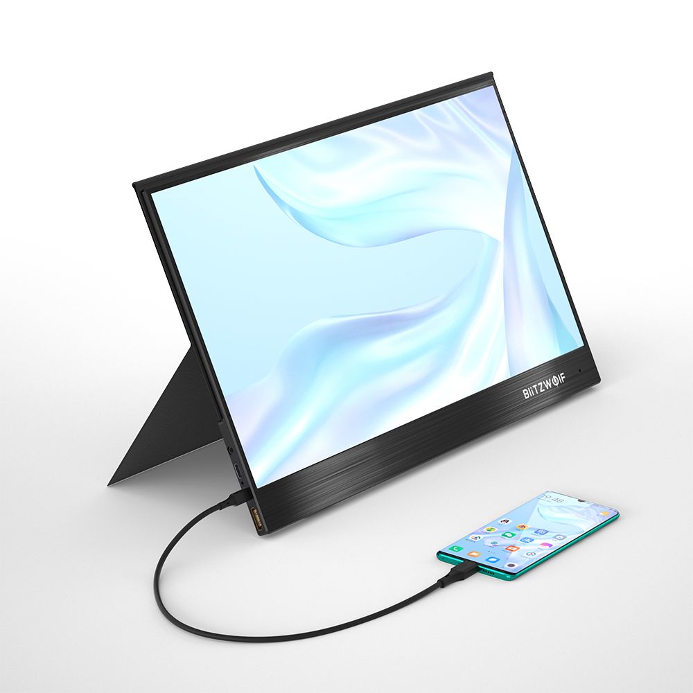 BlitzWolf BW-PCM2 Portable Computer Monitor 13.3 Inch FHD 1080P Type-C Gaming Display Screen for Smartphone Laptop Game Consoles.