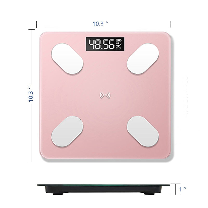 Bluetooth Body Fat Scale BMI Scale Smart Electronic Scales LCD Digital Bathroom Weight Scale Balance Body Composition Analyzer.