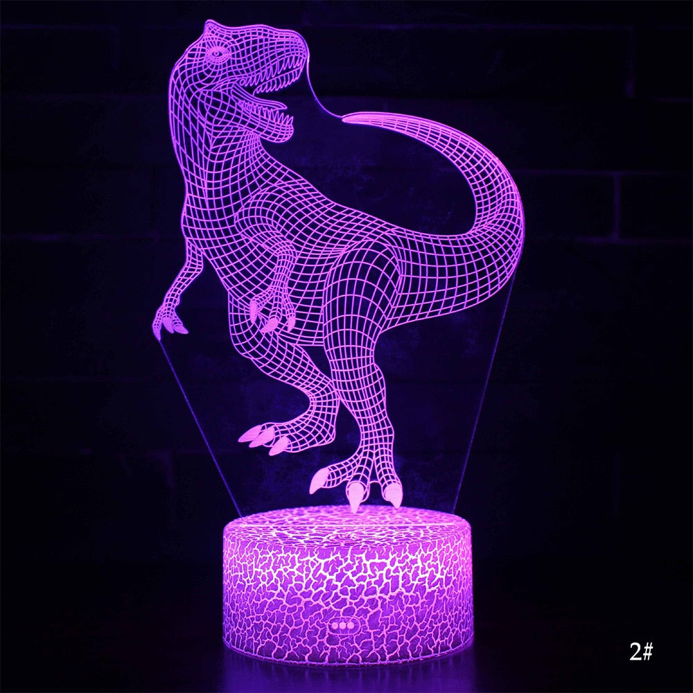 3D LED Night Light Lamp Dinosaur Series 16Color 3D Night light Remote Control Table Lamps Toys Gift For kid Home Decoration D23.