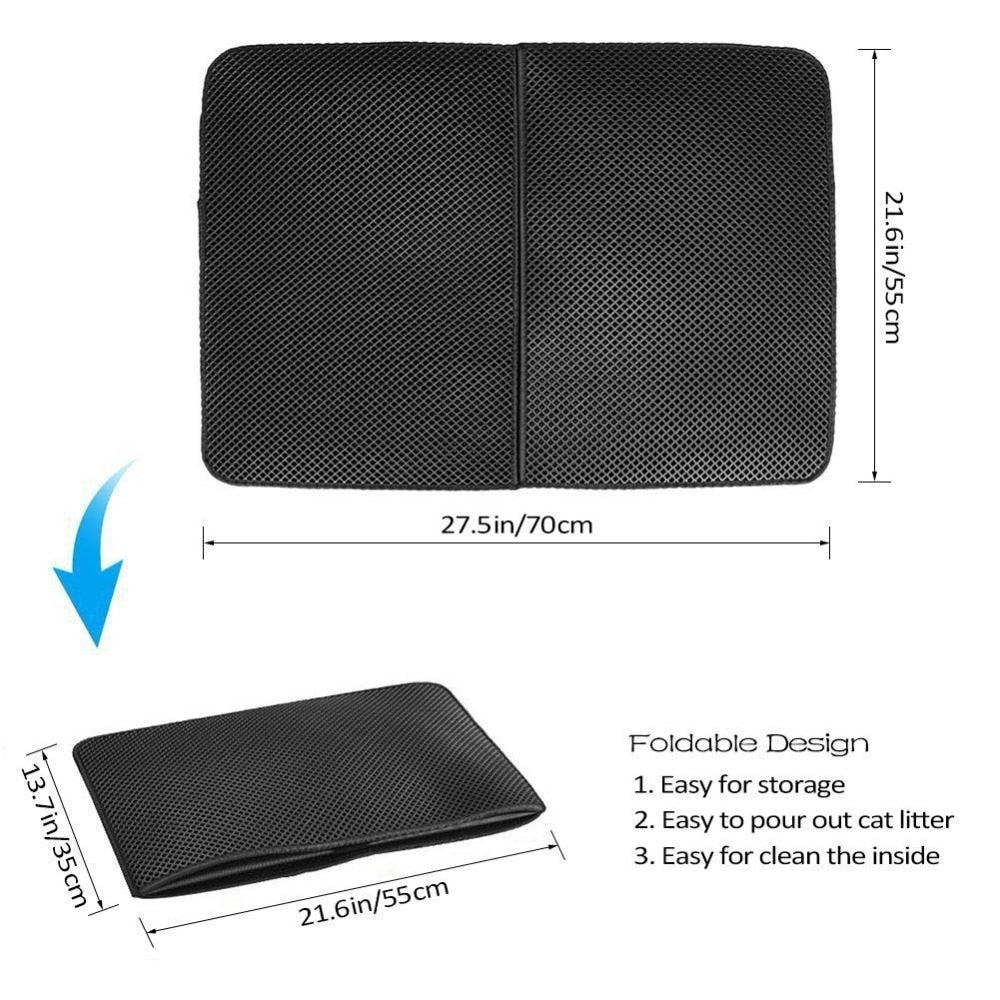 Cat Kitten Litter Mat Pet Double Layer Waterproof Underpad Litter Box Mat Cushion Pet Supplies Products Accessories For Cats