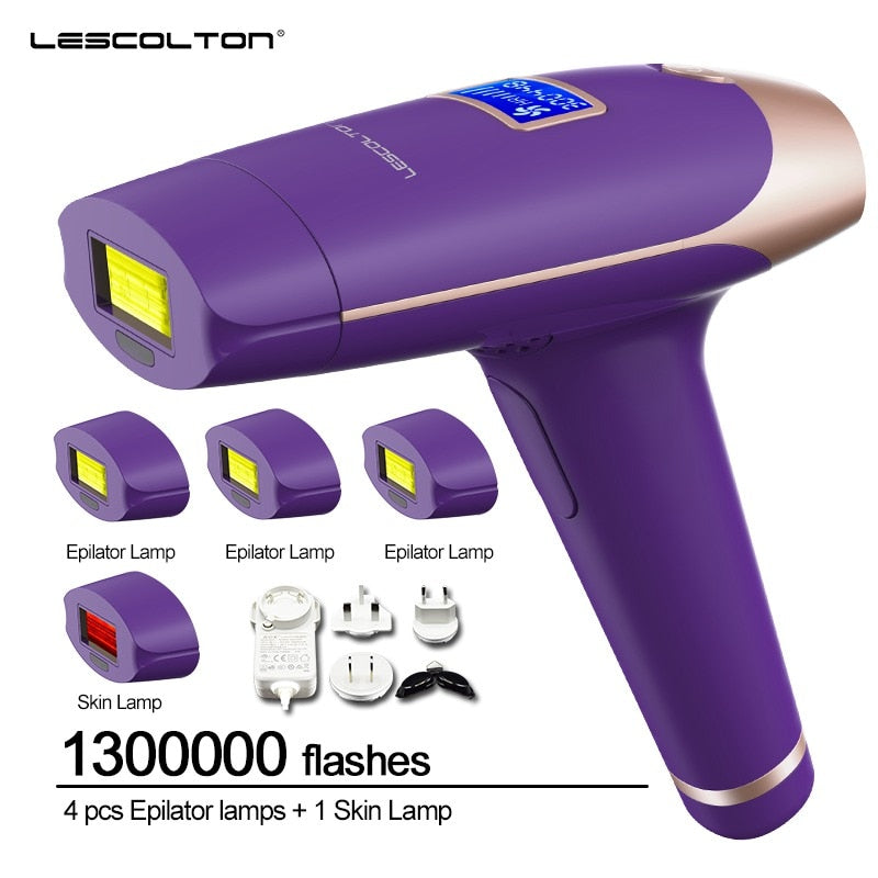 Lescolton 3in1 700000 Pulsed IPL Laser Hair Removal Device Permanent Hair Removal IPL Laser Epilator Armpit Hair Removal Machine.