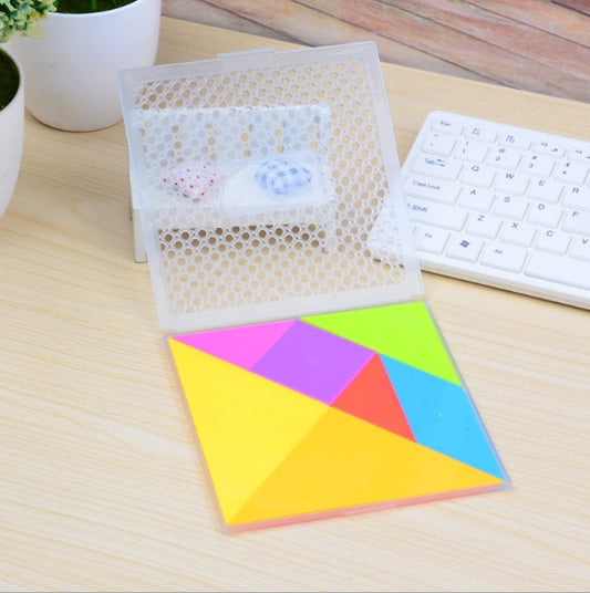 Colourful Hexagonal Wooden Geometric Shape Jigsaw Puzzles Board Montessori toys Educational Intelligence Toys