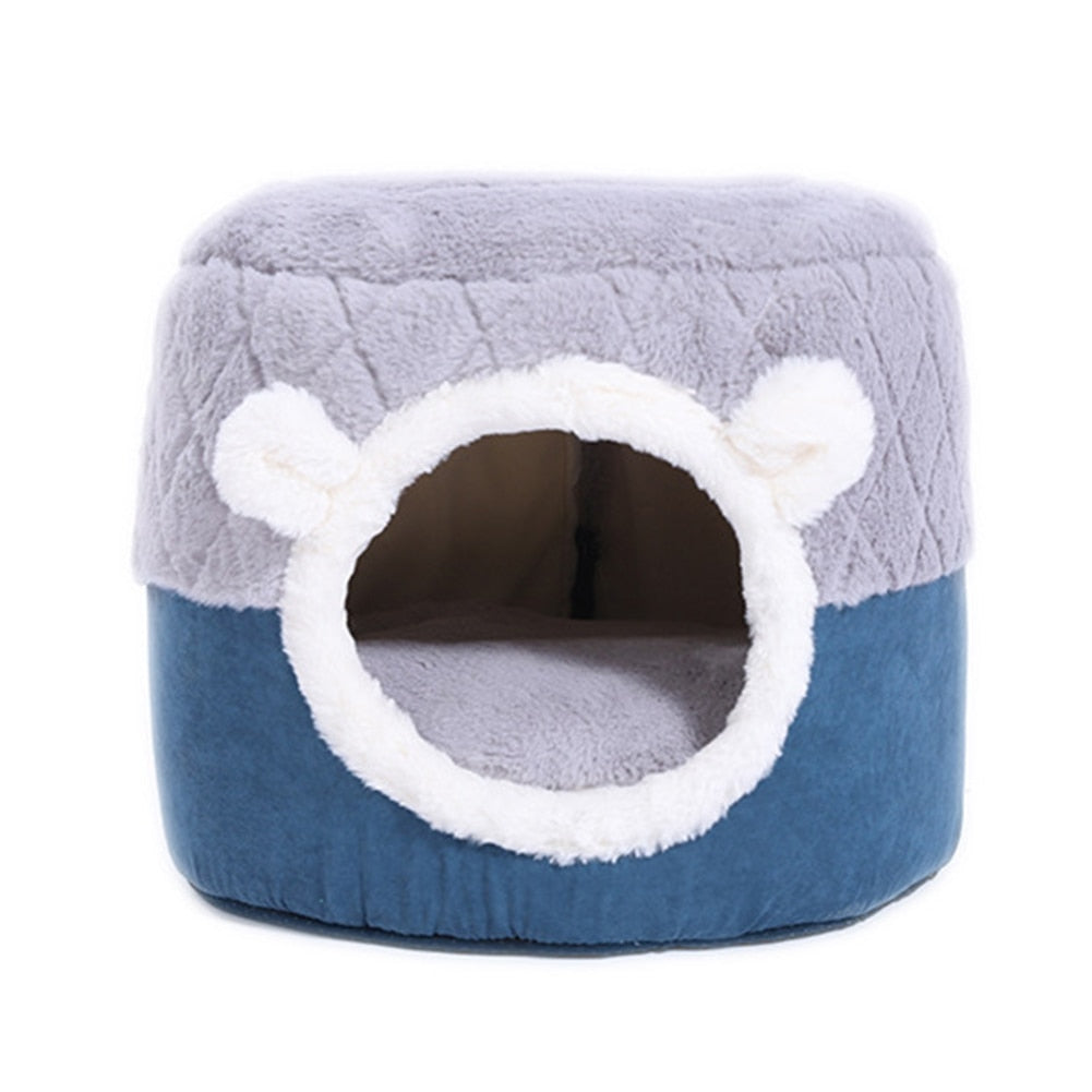 Pet Cat Basket Bed Cat House Warm Cave Kennel for Dog Puppy Home Sleeping Kennel Teddy Comfortable House Cat Bed