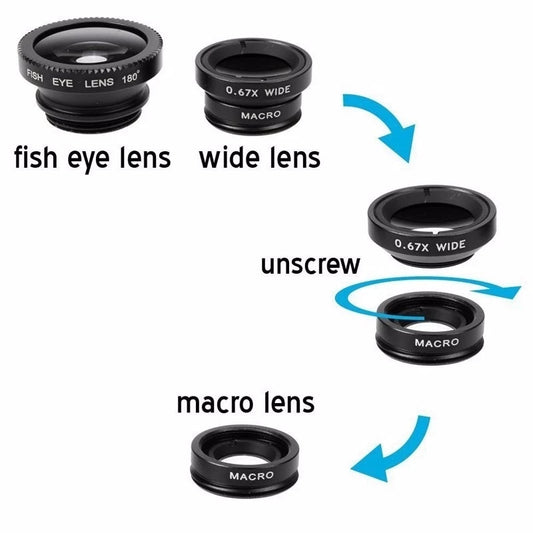 Fish Eye Lens Wide Angle Macro Fisheye Lens Zoom For iphone 12 11 XS MAX X Mobile Phone Camera Lens Kit ojo de pez para movil.