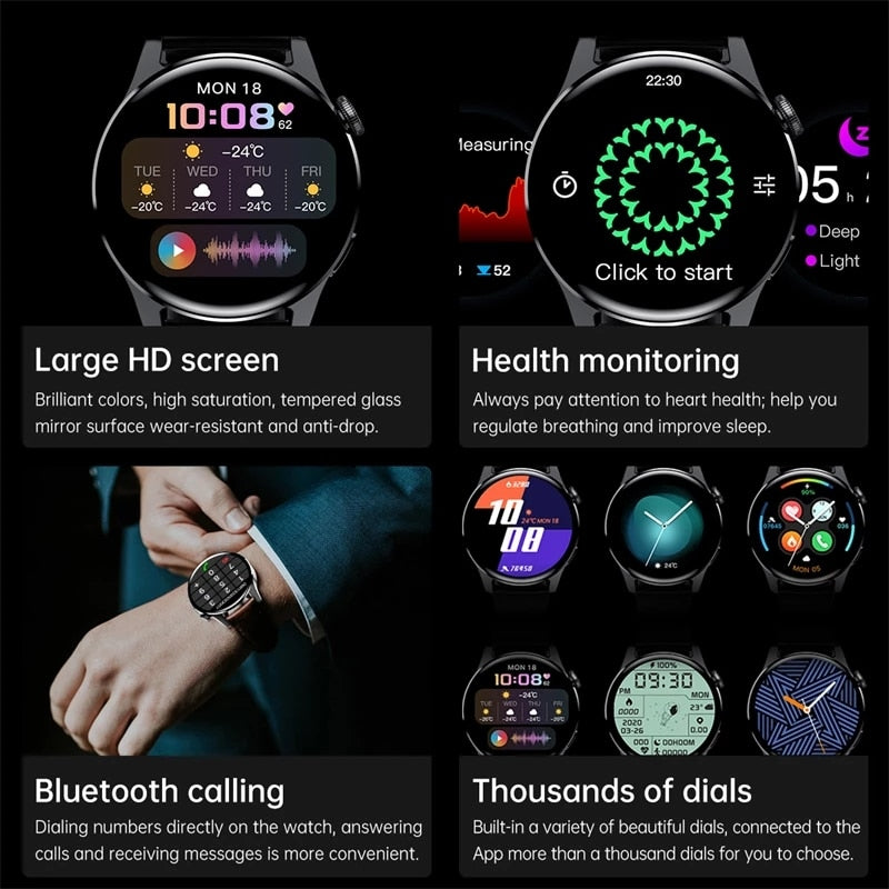 LIGE New Bluetooth Call Smart Watch Men Full Touch Sport Fitness Watches Waterproof Heart Rate Steel Band Smartwatch Android iOS.