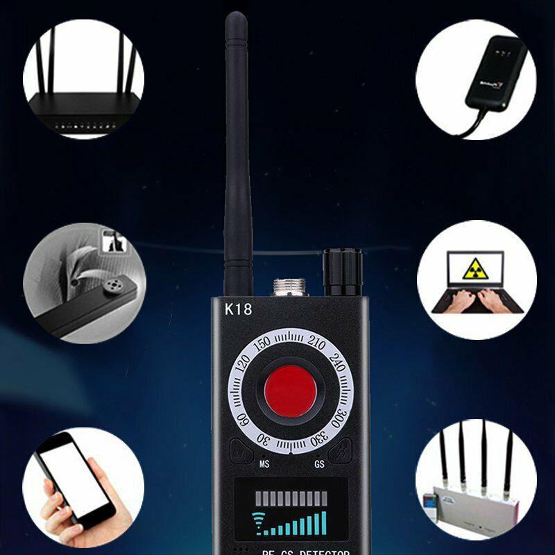 K18 Detector Multi-function Anti Mini Bug Audio SPY-Camera GSM Finder GPS Signal Lens RF Locator Tracker Detect Wireless Camera.